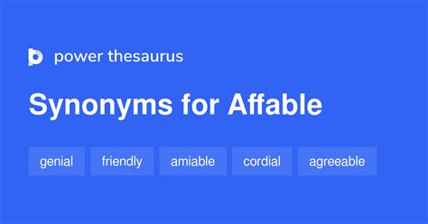 affable thesaurus